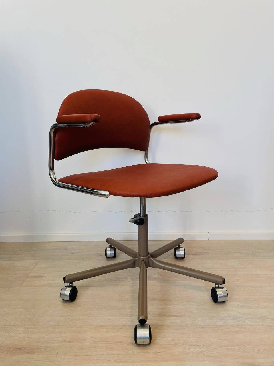 Fully Restored Kovona Burgundy Office Chair from Czechoslovakia 1979’s