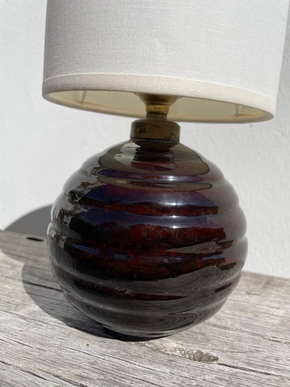 Lampe à poser en céramique émaillée 1960