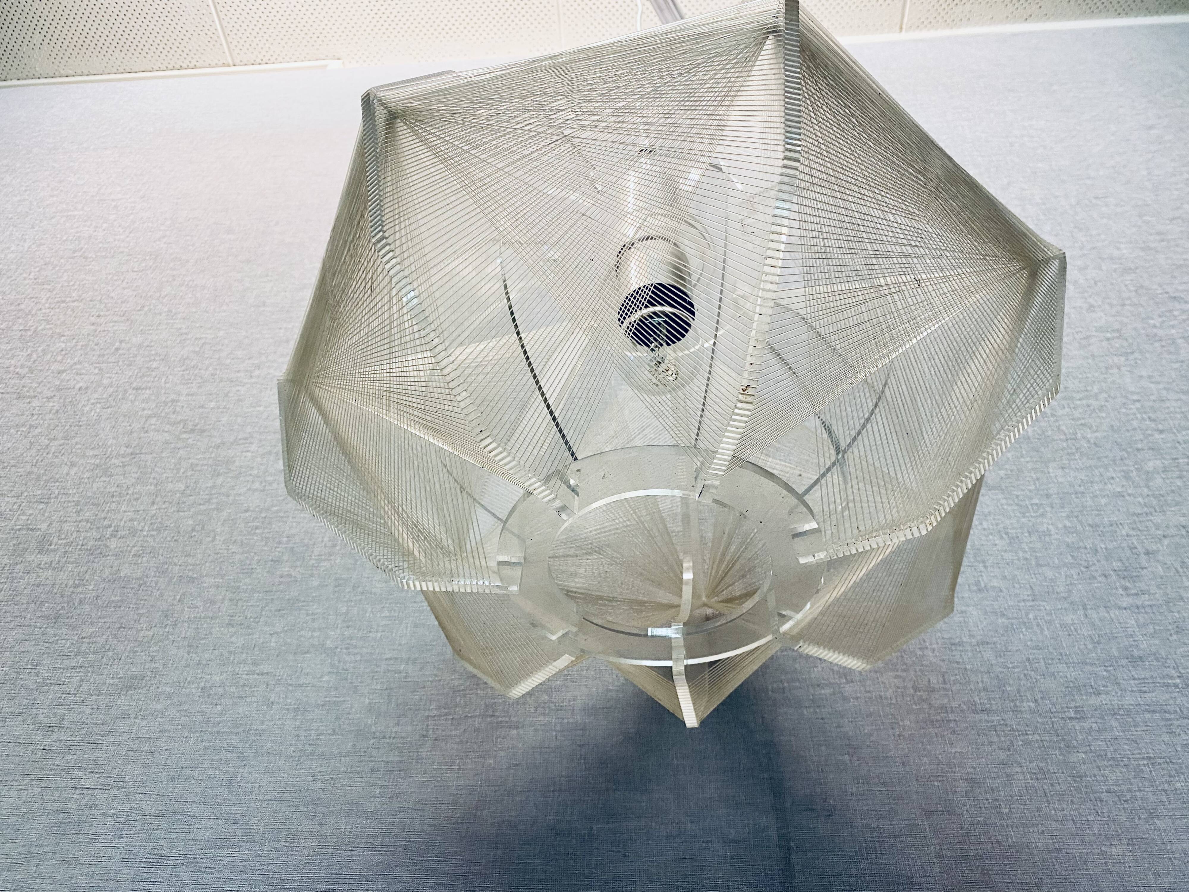 Space Age Sompex pendant lamp Perspex by Paul Secon