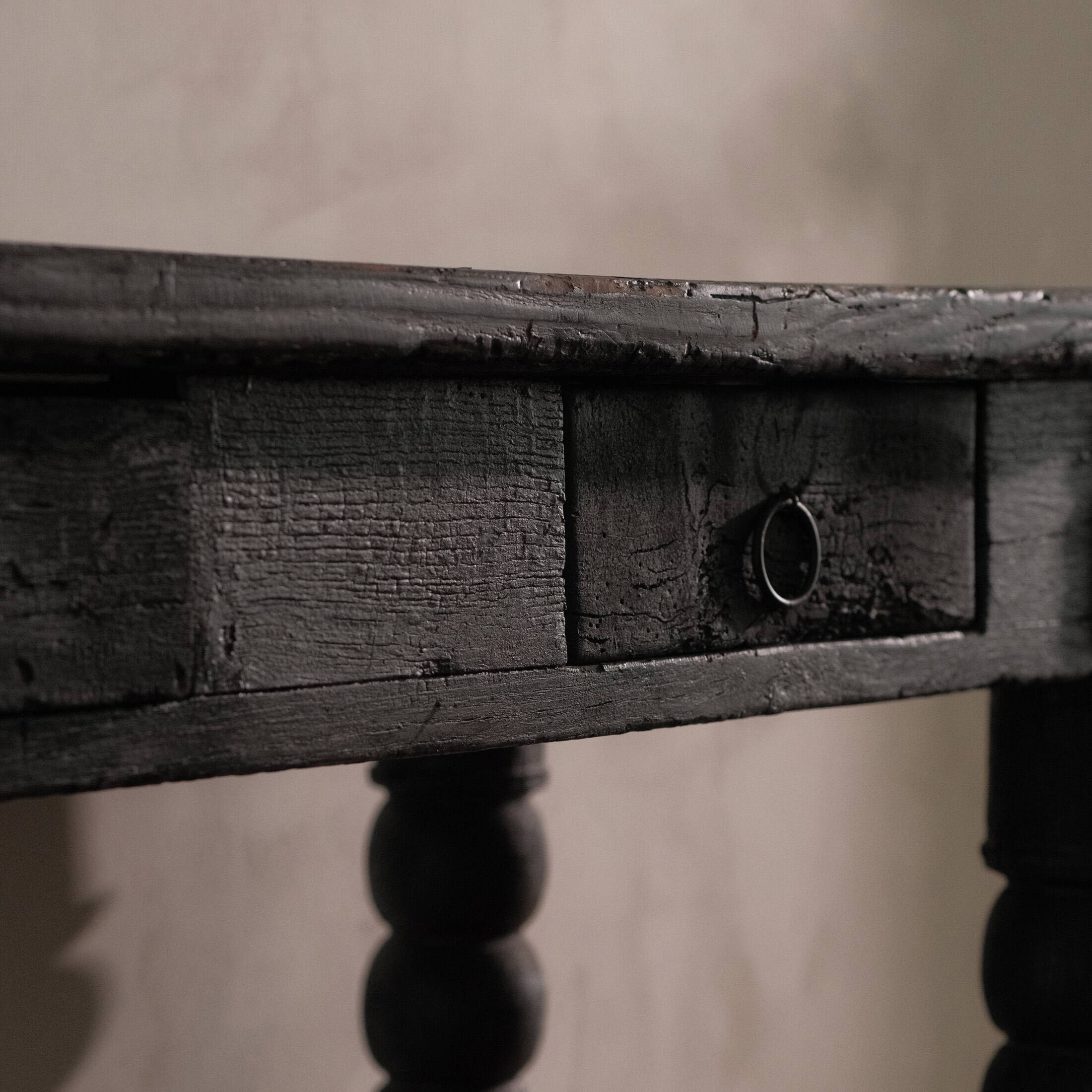 Console table in Shou Sugi Ban finish
