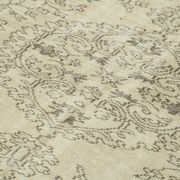 Handwoven rustic anatolian beige carpet 177 cm x 291 cm