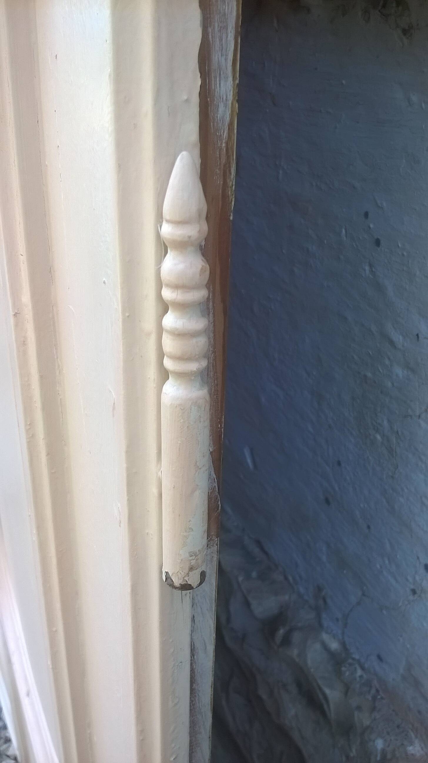 Set of large double old molded cupboard doors