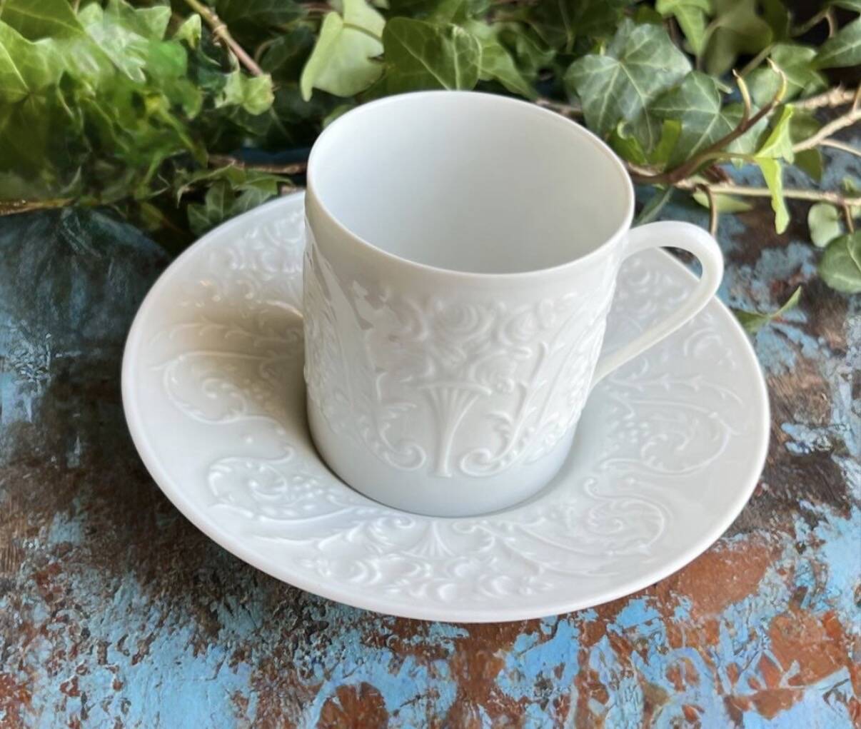 Pair of Limoges porcelain cups - Maison Raynaud - Washington