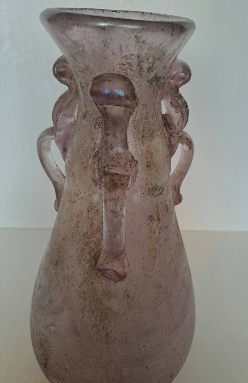 Large Murano scavo glass vase h 37 cm