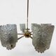 Glass and Brass Chandelier – Kalmar Design (Austria) - Circa 1960