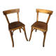 Pair of chair bistrot baumann wood 70s vintage