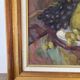 Russian still life with fruits and jug, oil on canvas signed 1986
