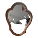 Miroir ancien en bois doré à l' or fin 45x45cm