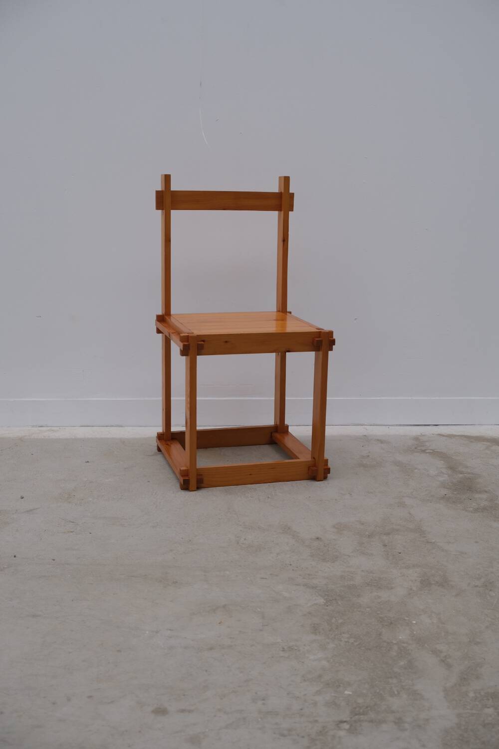 Solid pine chair, 1970