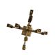 Modern solid brass candelabra, Lars Bergsten, Gusum Sweden 1990