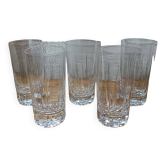 5 verres long drink cristal bayel