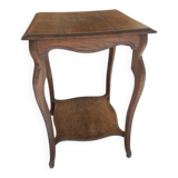 Low canapé side table, curved oak wood.