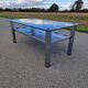 Stainless steel and smoked glass coffee table