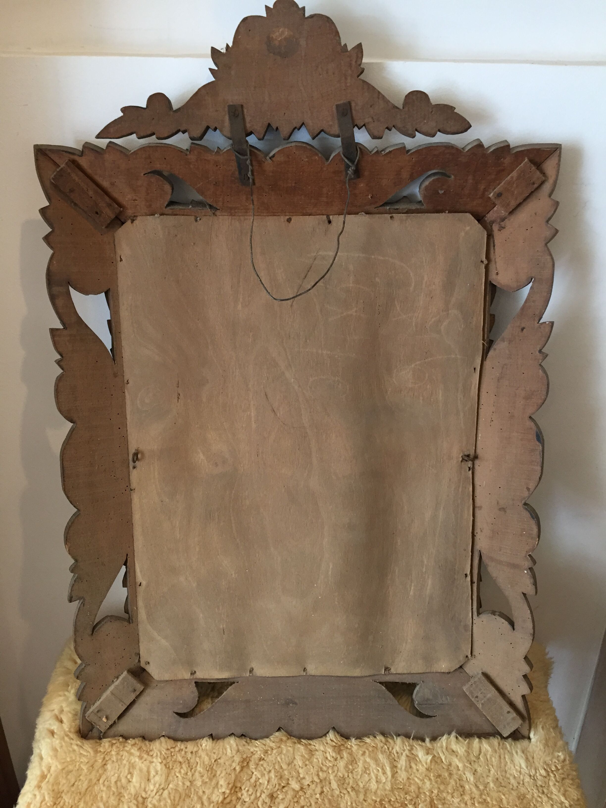 Large wooden mirror