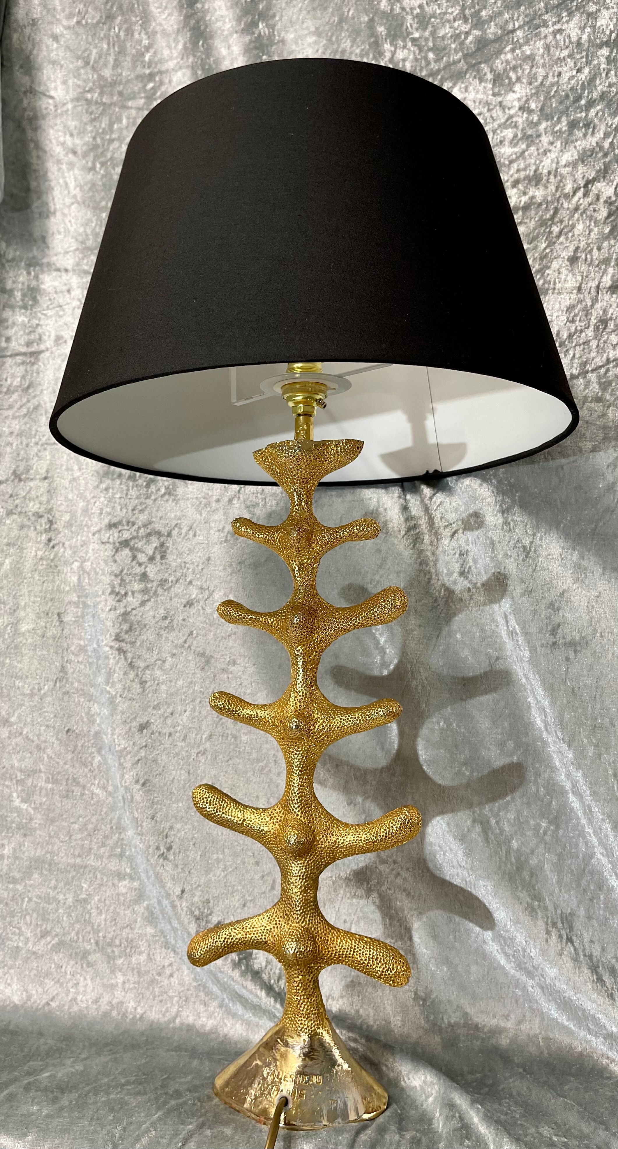 Lampe bronze doré de Stéphane Galerneau
