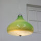 Italian mid-century green glass pendant lamp