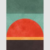 4 Colorful Geometric Art Prints