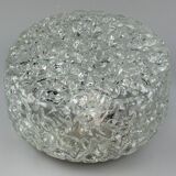 60s 70s ceiling lamp Glashütte Limburg Germany Plafoniere glass & metal