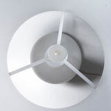 Floor lamp in white opaline glass, 1970's, italy