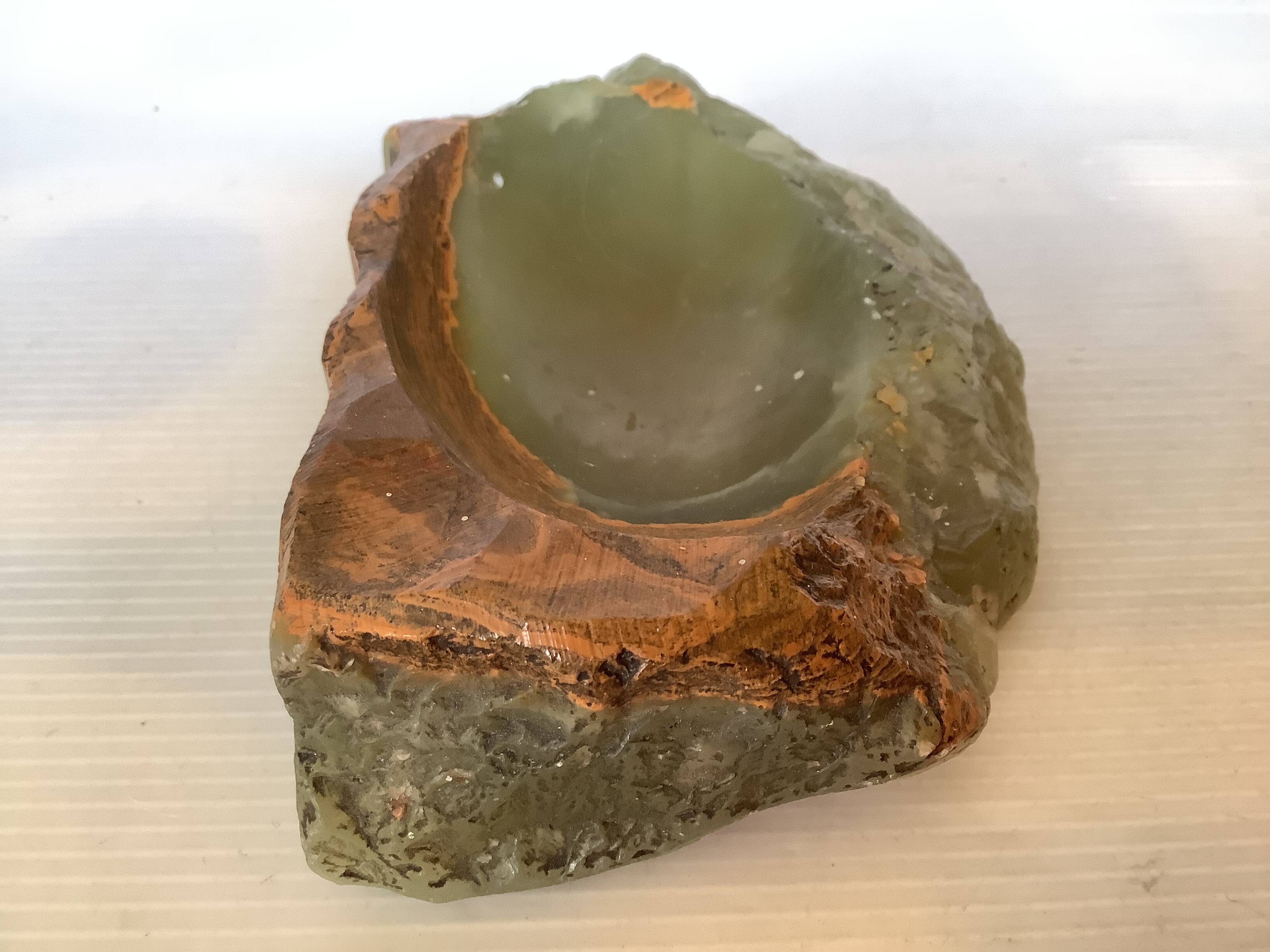 Green onyx ashtray tray