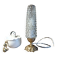 chic retro table lamp glass spindle diamond tip