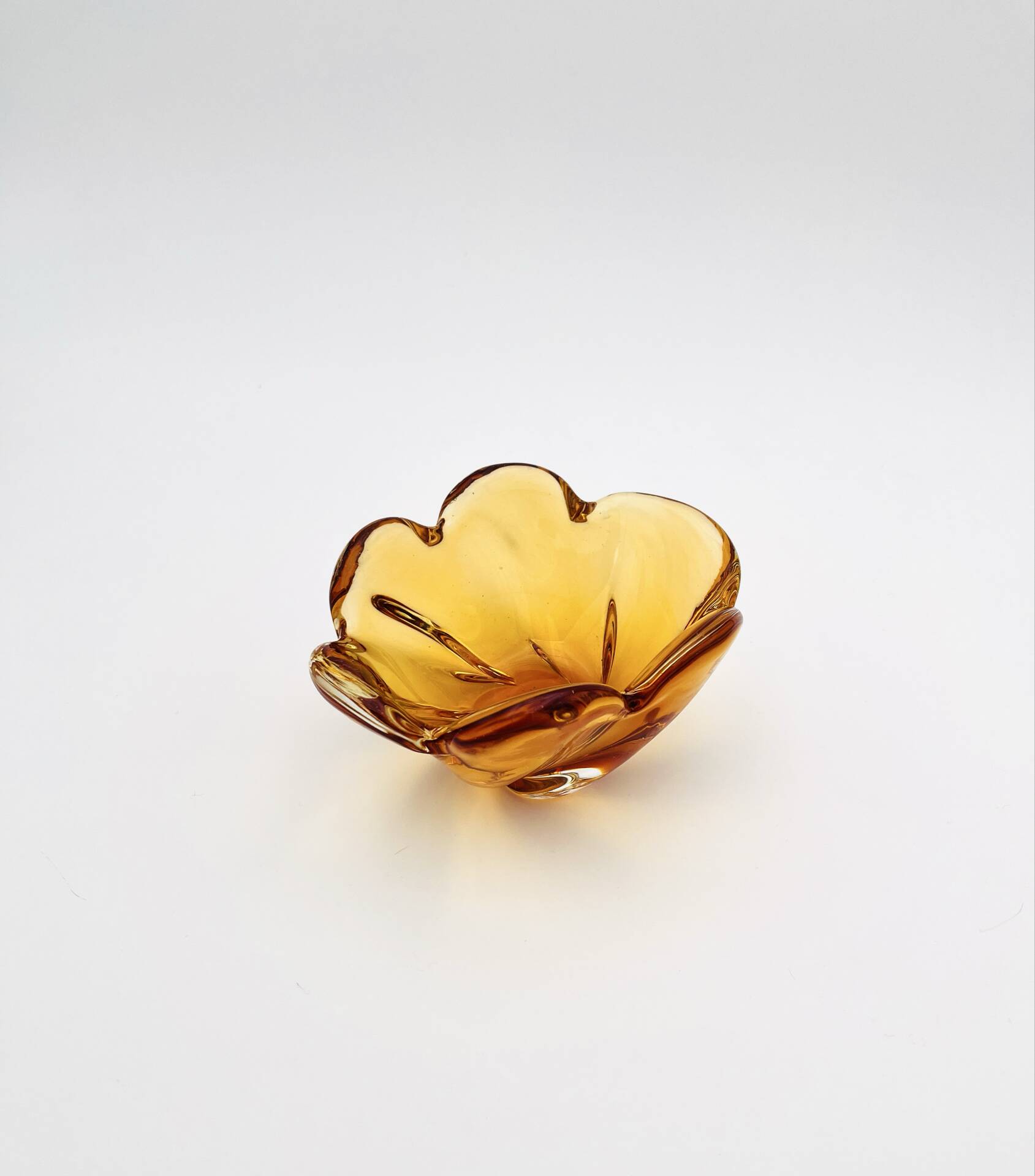 Ashtray - Morano Sommerso - Amber - 1960