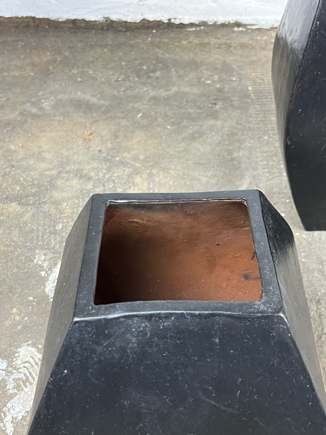 Set of glazed terracotta vases