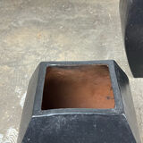 Set of glazed terracotta vases