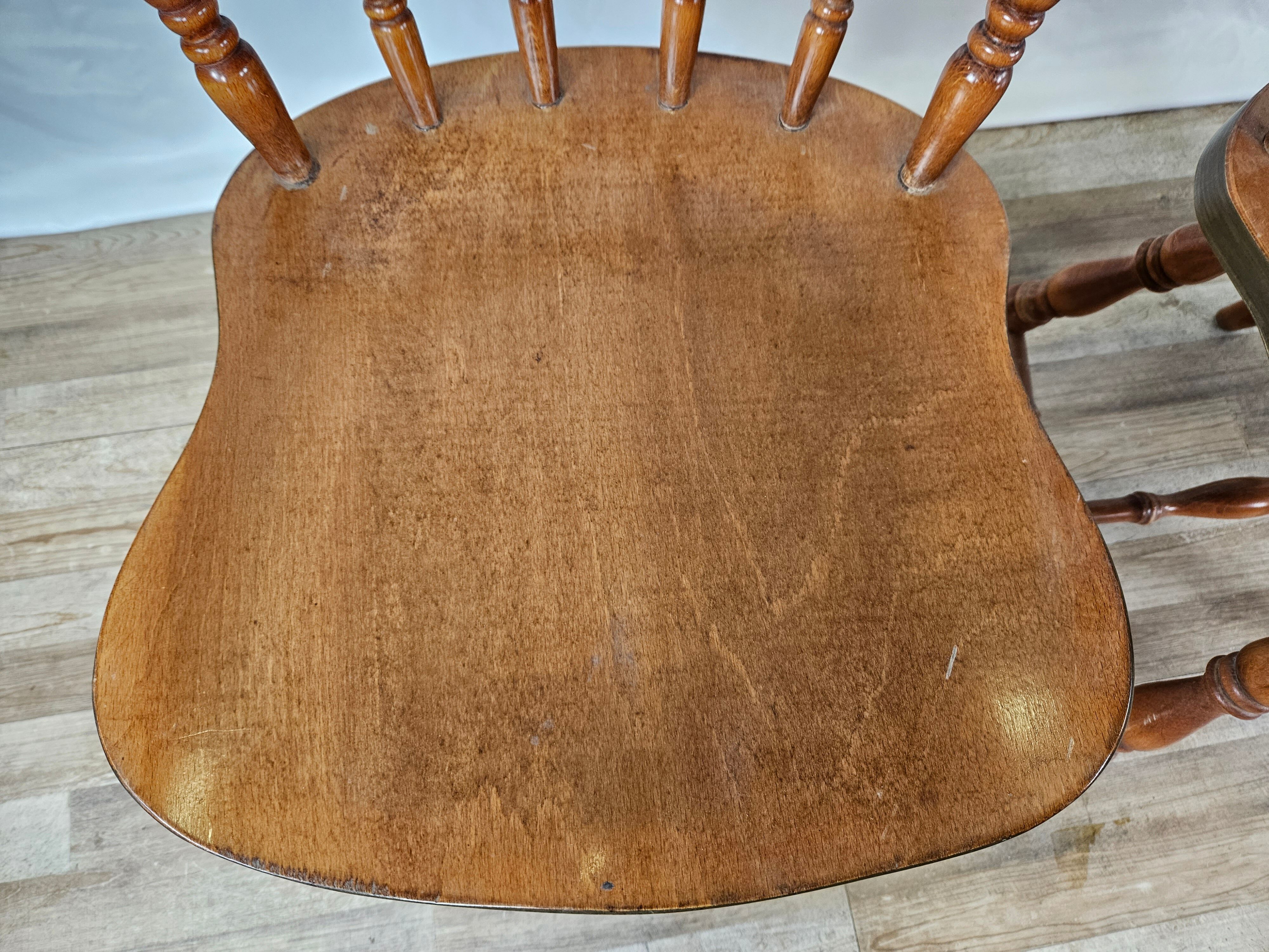 Set of 4 country style chairs, 80s