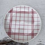 Assiettes carreaux vichy rose