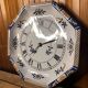 Old pendulum plate junghans white painted ceramic vintage #a537