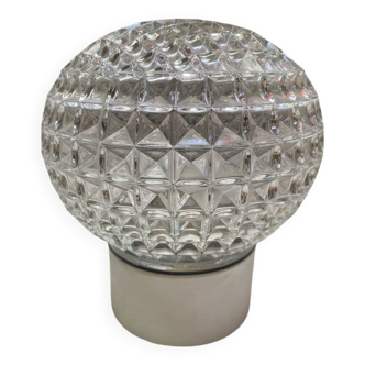 Plafonnier vintage verre moulé