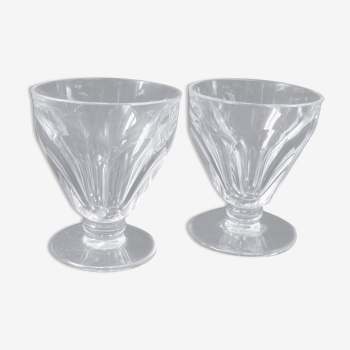 Deux petits verres à porto  en cristal de Baccarat