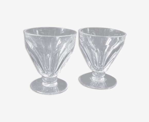 Deux petits verres à porto  en cristal de Baccarat