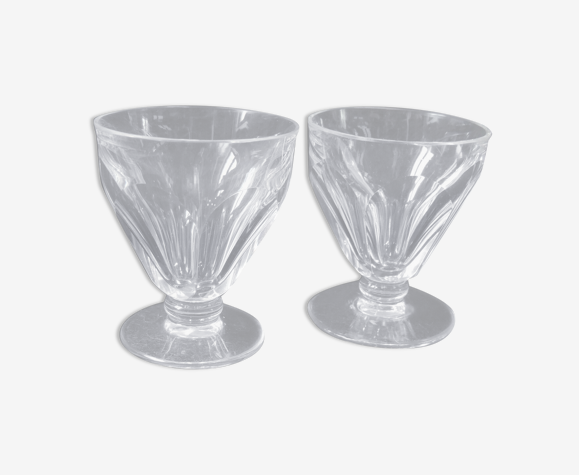 Deux petits verres à porto en cristal de Baccarat