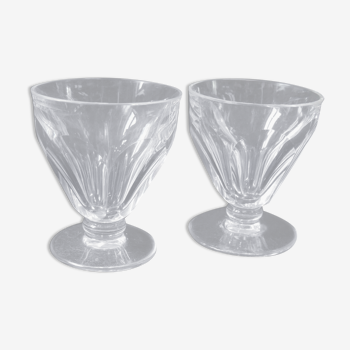 Two small Port glasses in Baccarat crystal