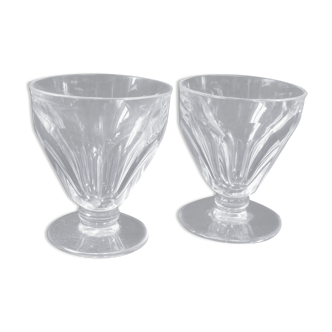 Two small Port glasses in Baccarat crystal