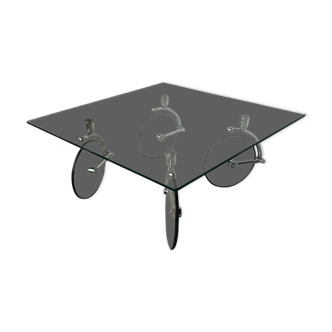 Glass coffee table