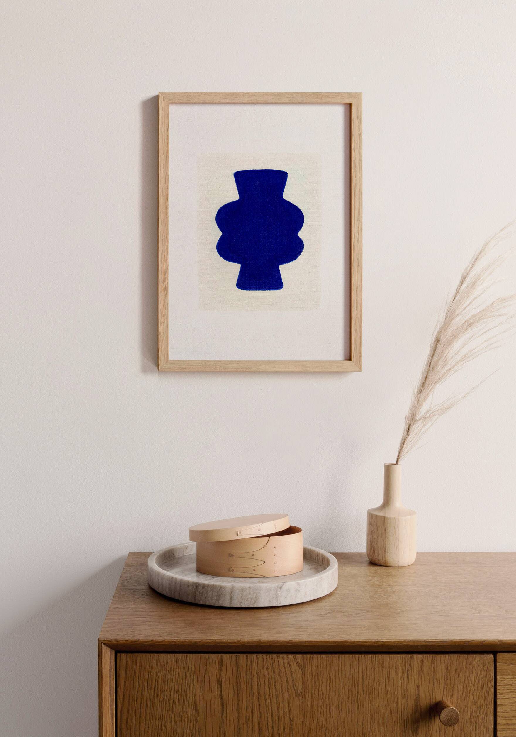 Abstract painting -Mood - Majorelle Blue - signed eawy