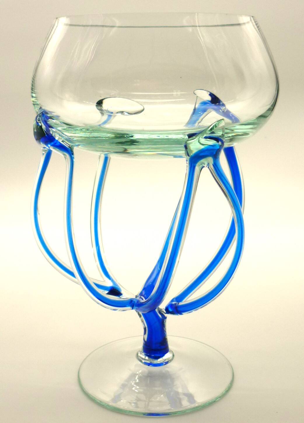 Blown crystal jellyfish bowl, creation by Vessiere at Baccarat.