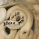 Large woven and twisted ceramic basket, Fase, Vallauris