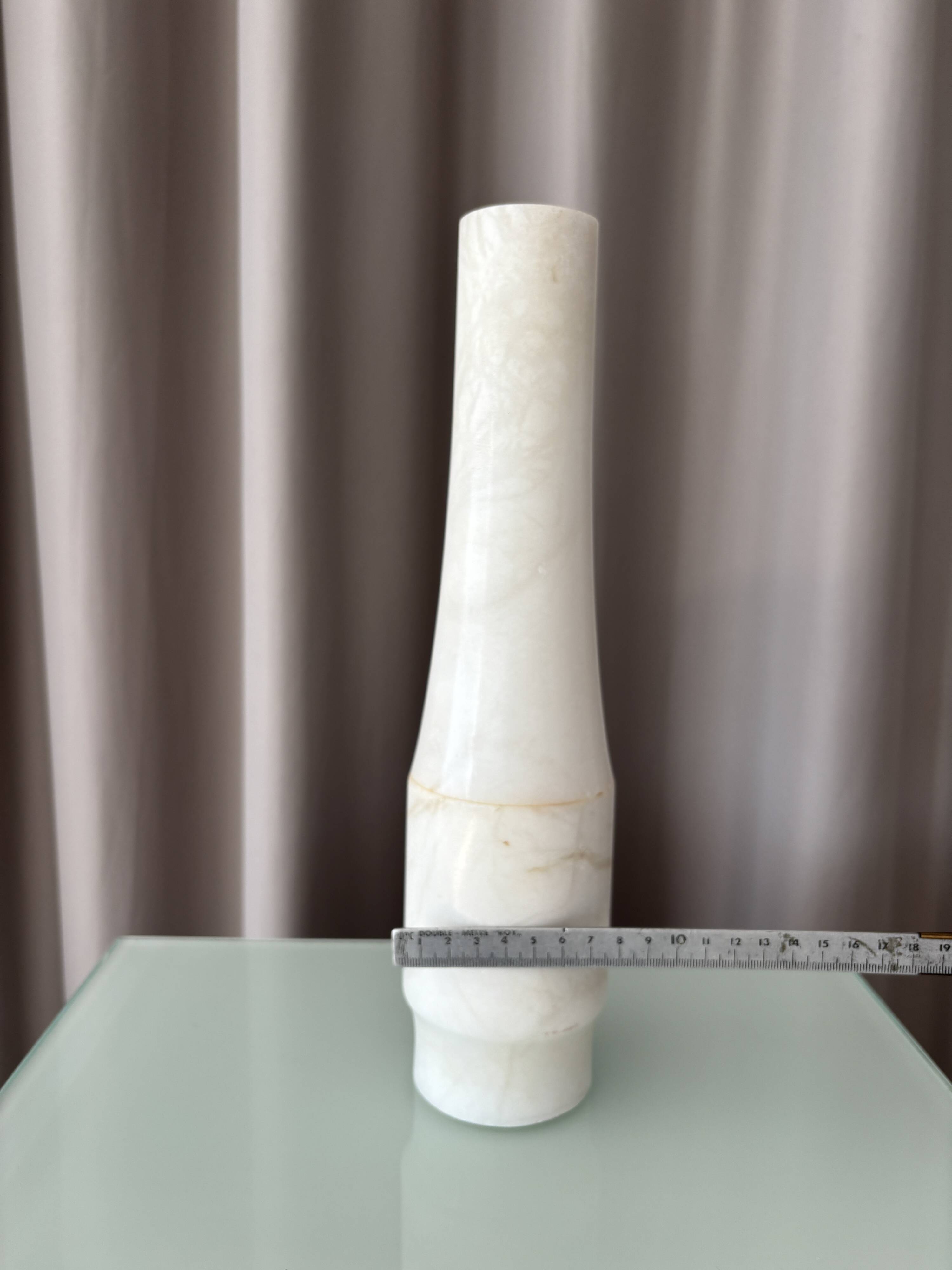 Vintage Spanish Alabaster Sculptural Vase – San Leo – Minimalist – 1970s