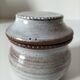 Small water butter dish in glazed stoneware in the Ratilly style.