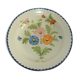 Flat hollow earthenware of Saint Clement hand painted