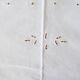 old rectangular white tablecloth brogue embroidery