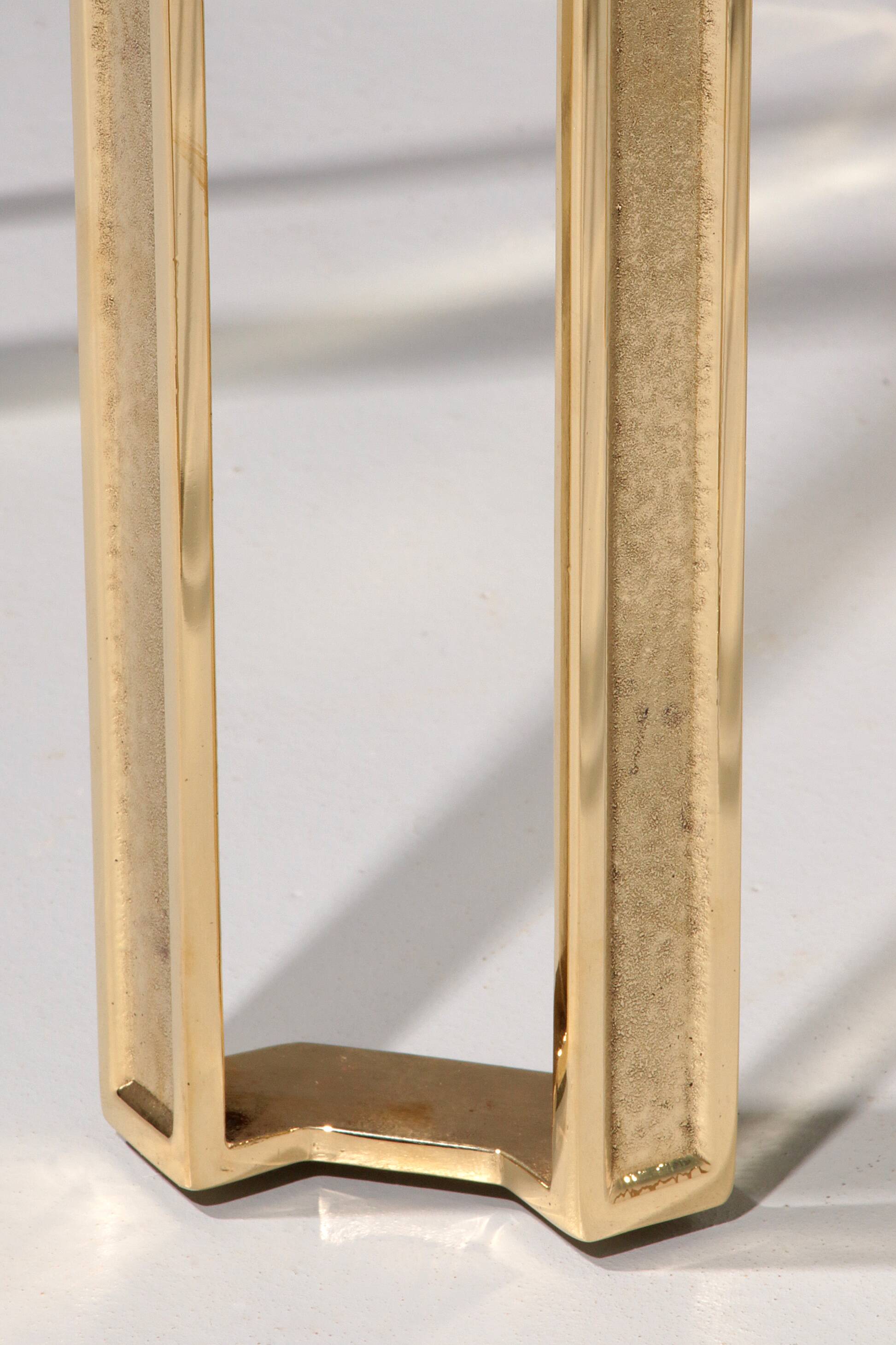 Peter Ghyczy high-gloss brass T24 side tables, 1970s (40x40x45)