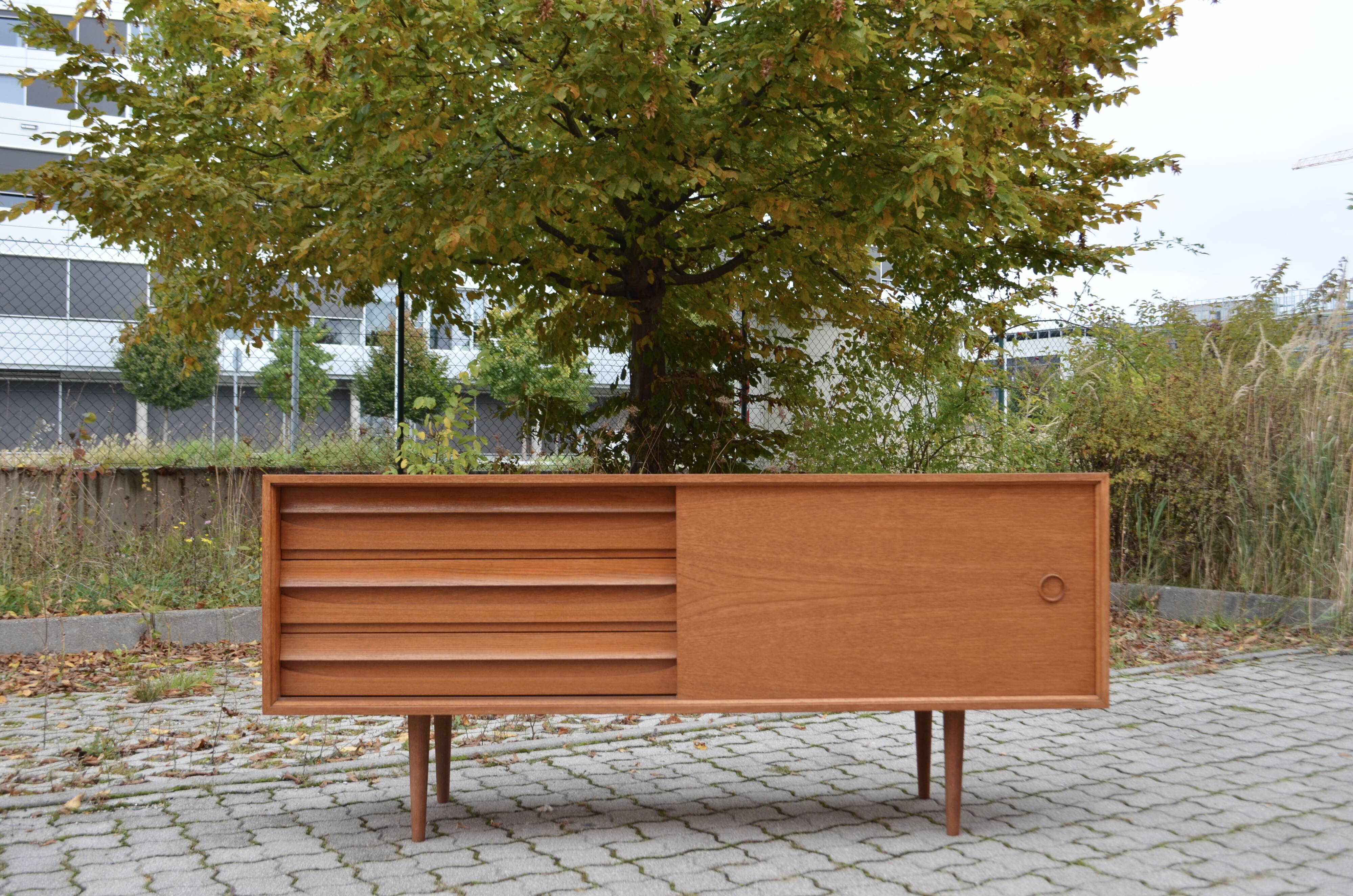 Mid century danish modern sideboard teak franz meyer vintage 60er