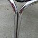 Table basse carrée design metal chrome verre fumé
