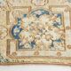Tapis persan vintage en laine noué main, style classique, motif floral, 300x368.