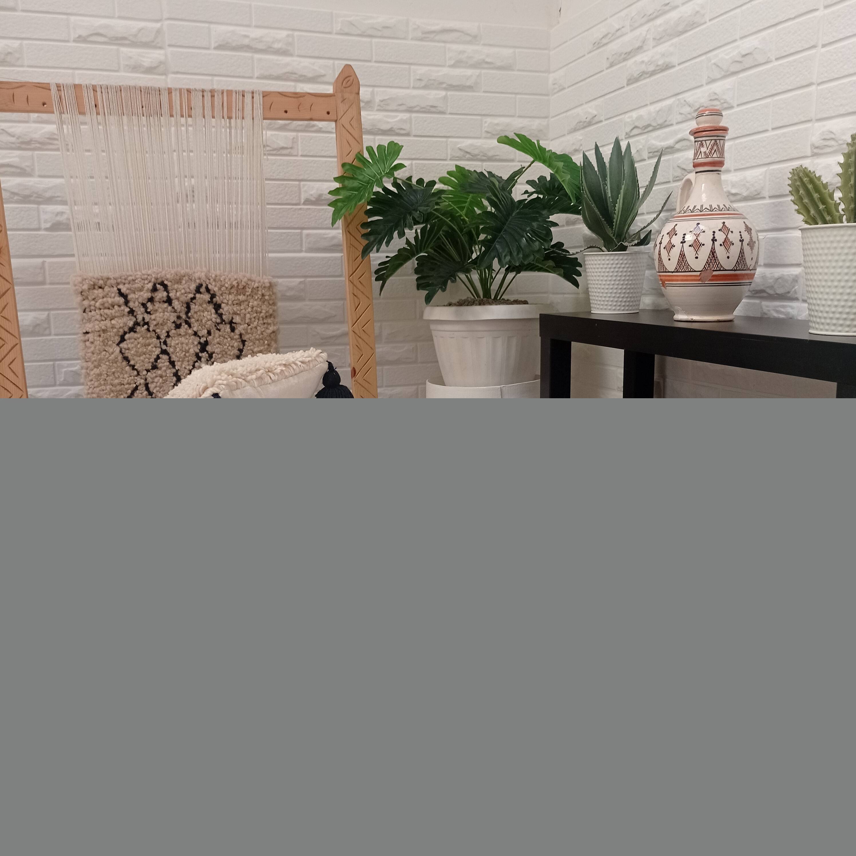 Pouf  berbère fait main en laine